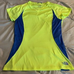 North Face lime green tee